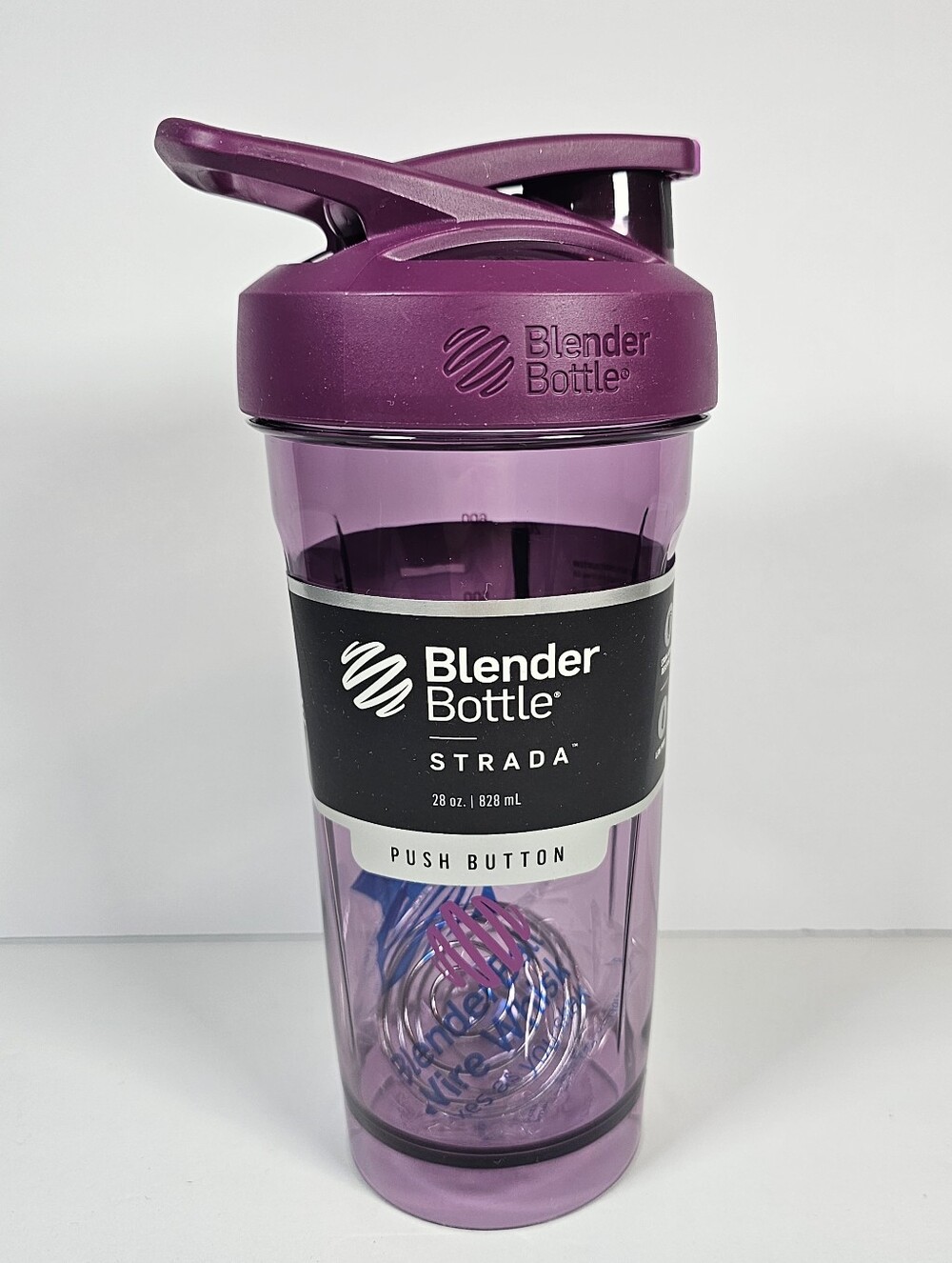 Strada 28 oz Blender Bottle Push Button Shaker - Purple NWT